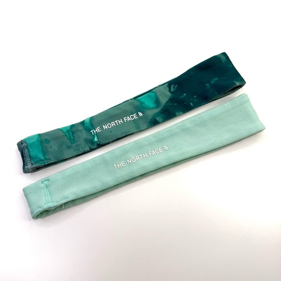 The North Face 2PC Teal Turquoise Blue Grip Non Slip Headbands - Picture 1 of 7